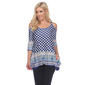Womens White Mark Paisley Cold Shoulder Tunic Top - image 1