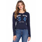 Juniors No Comment Long Sleeve Brooklyn 94 Henley Top - image 1