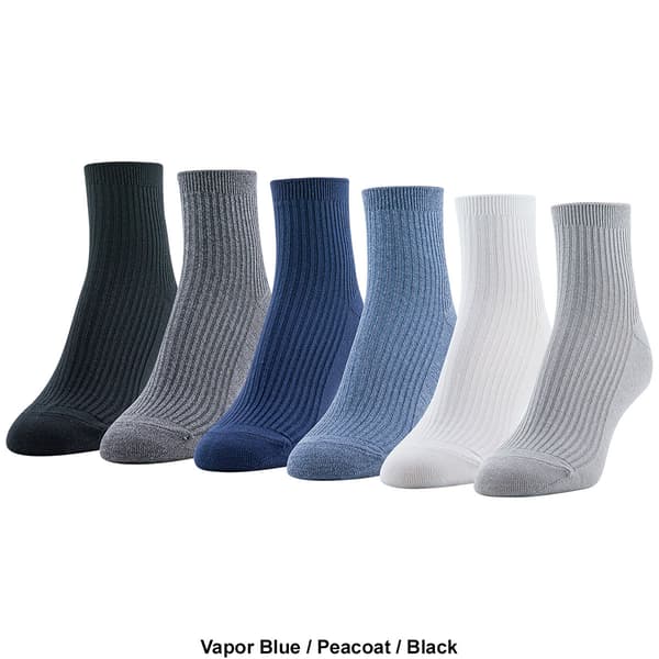 Womens Gold Toe® 6pk. Simple Rib Quarter Socks