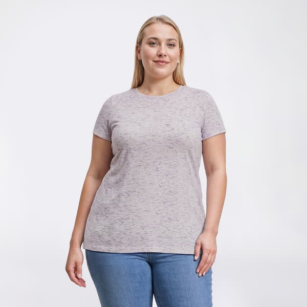 Plus Size Architect® Short Sleeve Crew Neck Marled Tee