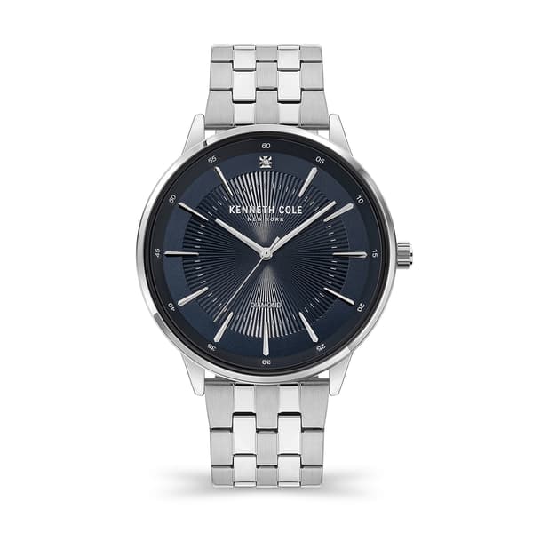 Mens Kenneth Coie® Silver-Tone Blue Dial Watch - KCWGG2174561