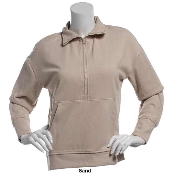 Womens RBX Rib Mock Neck 1/2 Zip Pullover