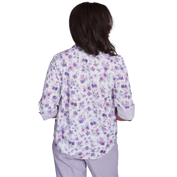 Womens Alfred Dunner Crystal Springs Floral Casual Button Down
