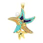 Wearable Art Gold-Tone Turquoise Starfish w/ Pearl Enhancer - image 1