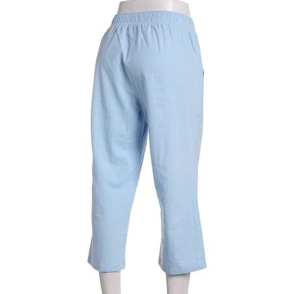 Petite Emily Daniels Cotton Sheeting Solid Capri Pants