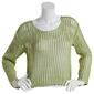 Juniors No Comment Shimmer Pointelle Sweater - image 5