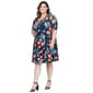 Plus Size 24/7 Comfort Apparel Floral Knee Length A-Line Dress - image 2