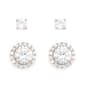 Gianni Argento Lab Created White Sapphire Stud Earrings Set - image 1