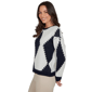 Plus Size Skye’s the Limit Urban Heirloom Corded Argyle Sweater - image 4