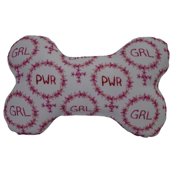 Bark by Dog Girl Power Dog Bone Toy