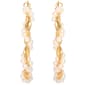 Jessica Simpson Imitation Pearl Twisted Hoop Earrings - image 2