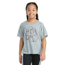 Girls (7-16) adidas(R) Short Sleeve Sport Beads Drop Shoulder Tee