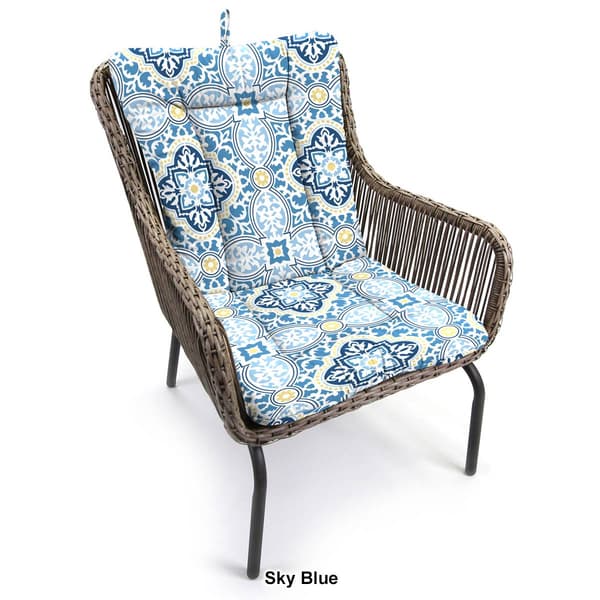 Jordan Manufacturing Rave Quatrefoil High Back Chair Cushion