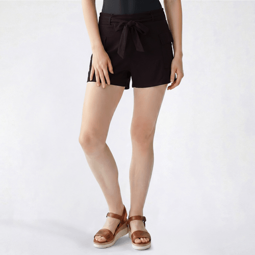 Juniors Derek Heart Cargo Pocket Self Belt Shorts - image 