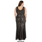 Plus Size R&M Richards Sleeveless Bead Trim Godet Hem Gown - image 2