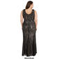 Plus Size R&amp;M Richards Sleeveless Bead Trim Godet Hem Gown - image 2