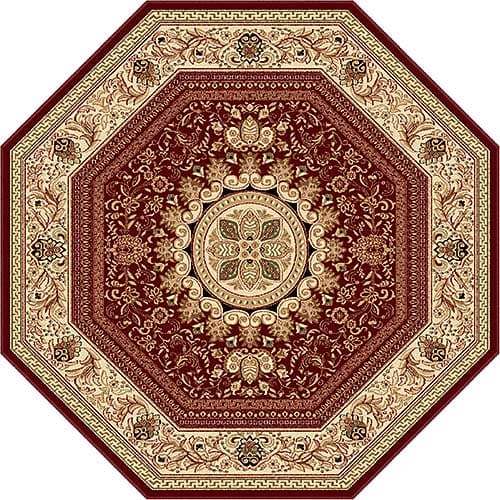 Tayse Sensation Jayden Octagonal Area Rug - Red - image 