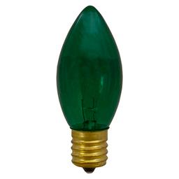 Northlight Seasonal 4pk. C9 Green Transparent Replacement Bulbs