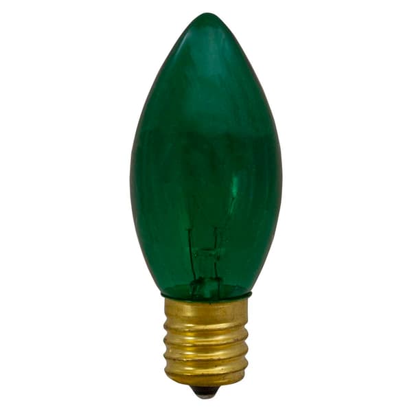 Northlight Seasonal 4pk. C9 Green Transparent Replacement Bulbs