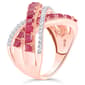 Gemstone Classics™ Ruby with White Zircon Crossover Ring - image 2