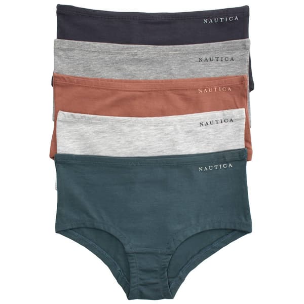 Womens Nautica 5pk. Cotton Solid Briefs  - NT8798-5PKE
