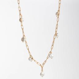 Design Collection Gold-Tone Glass/Pearl Bracelet