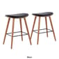 LumiSource Saddle Mid-Century Modern Counter Stools - Set of 2 - image 9