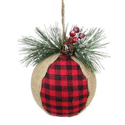 Northlight Seasonal Plaid Burlap Christmas Ornament