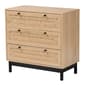 Baxton Studio Cherelle Light Brown 3-Drawer Storage Cabinet - image 1