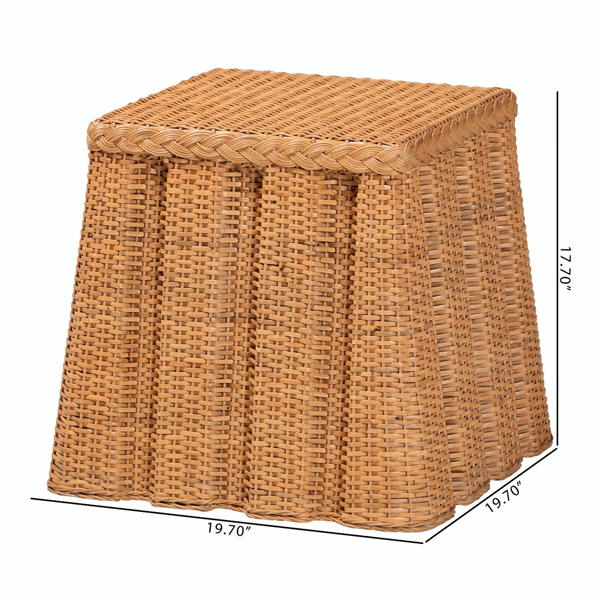 bali & pari Andrea Natural Rattan End Table