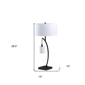 HomeRoots 29in. Black Metal Two Light Arched Table Lamp - image 2