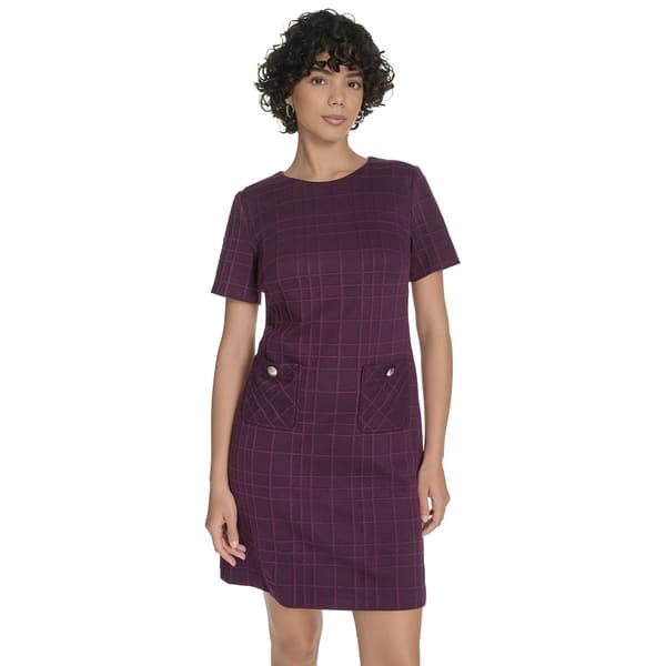 Womens Tommy Hilfiger Short Sleeve Shift Dress w/ Pocket