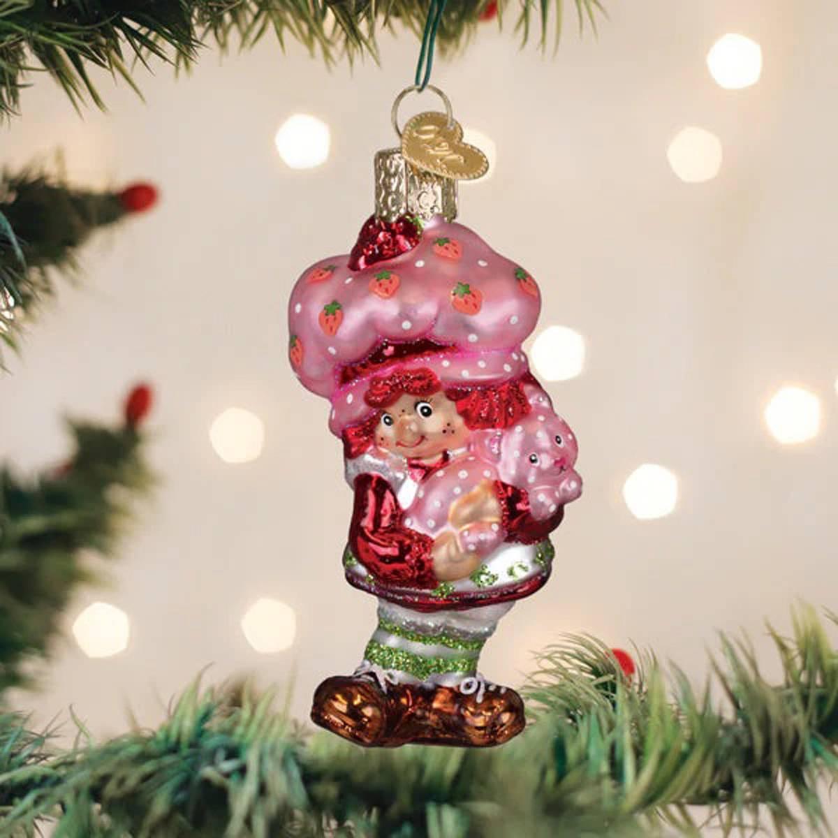 Old World Christmas Strawberry Shortcake& Custard Glass Ornament