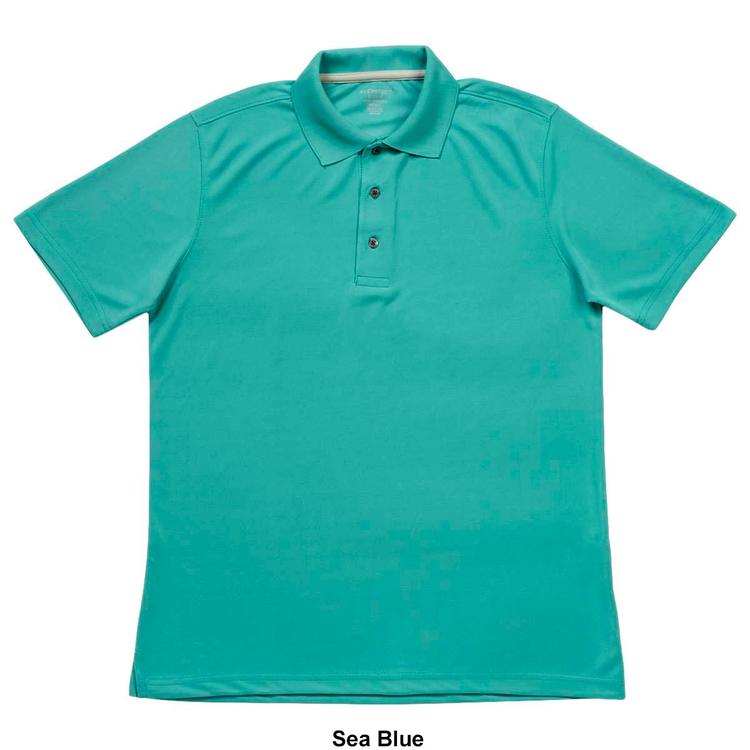 Mens Architect® Solid Mesh Stitch Short Sleeve Golf Polo