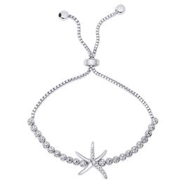 Accents Silver Plated Diamond Accent Starfish Bracelet