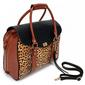 Badgley Mischka Leopard Vegan Leather Travel Tote Weekender Bag - image 2