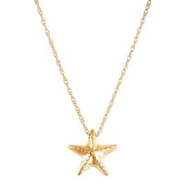 Gold Classics&#40;tm&#41; 10kt. Yellow Gold Starfish Pendant Necklace