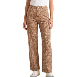 Womens Angels of Difference 5-Pocket Wide Leg Cheetah Jeans