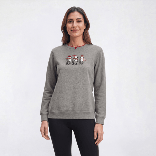 Petite Hasting & Smith Penguin Trio Sweatshirt - image 