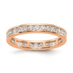 Pure Fire 14kt. Rose Gold Lab Grown 1ctw. Eternity Band