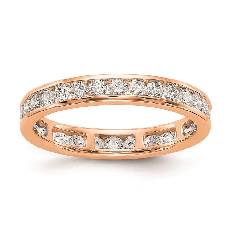 Pure Fire 14kt. Rose Gold Lab Grown 1ctw. Eternity Band
