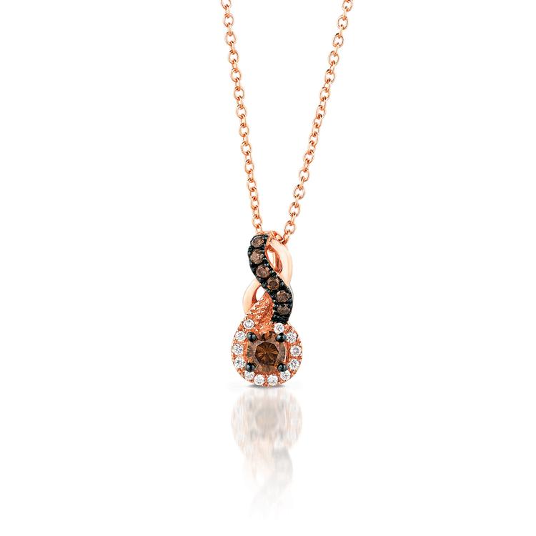 Le Vian Chocolatier(R) Strawberry Gold(R) Figure-8 Diamond Pendant