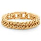 Steeltime 18kt. Gold Plated Stainless Steel Cuban Link Bracelet - image 1