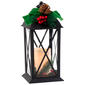 Decorative Lantern w/ Greens & Velvet Bow - image 1