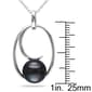 Gemstone Classics™ Black Tahitian Pearl Geometric Pendant - image 3