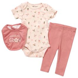 Baby Girl &#40;NB-9M&#41; baby views&#40;R&#41; 3pc. Floral Bodysuit & Pants Set