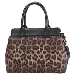 Matthew & Julian Leopard Belted Suede Satchel