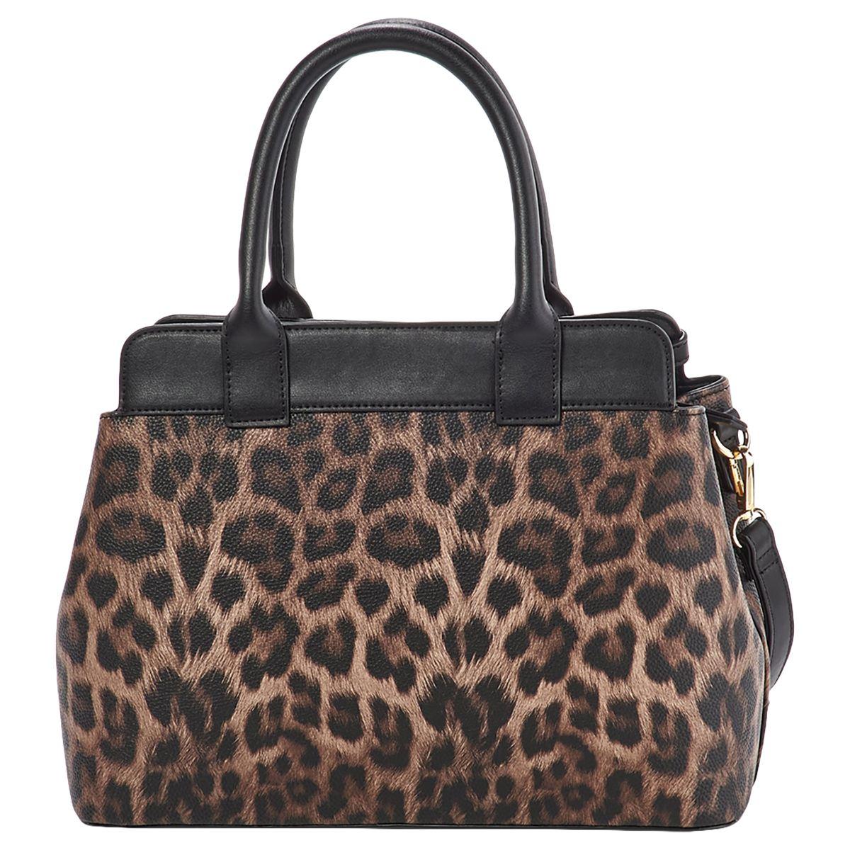 Matthew & Julian Leopard Belted Suede Satchel