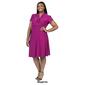 Plus Size 24/7 Comfort Apparel Knee Length Ruched Wrap Dress - image 3