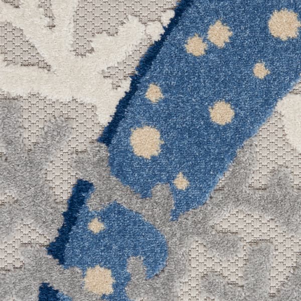 Nourison Aloha Starfish Print Indoor/Outdoor Round Rug